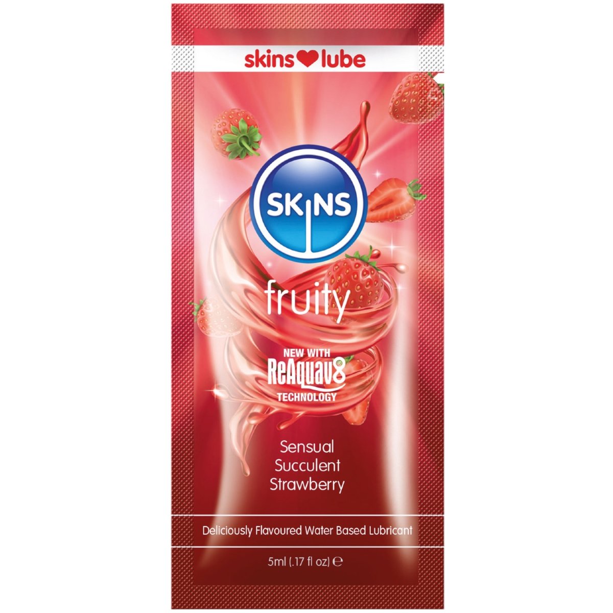 Skins Strawberry Water Based Lubricant 5ml