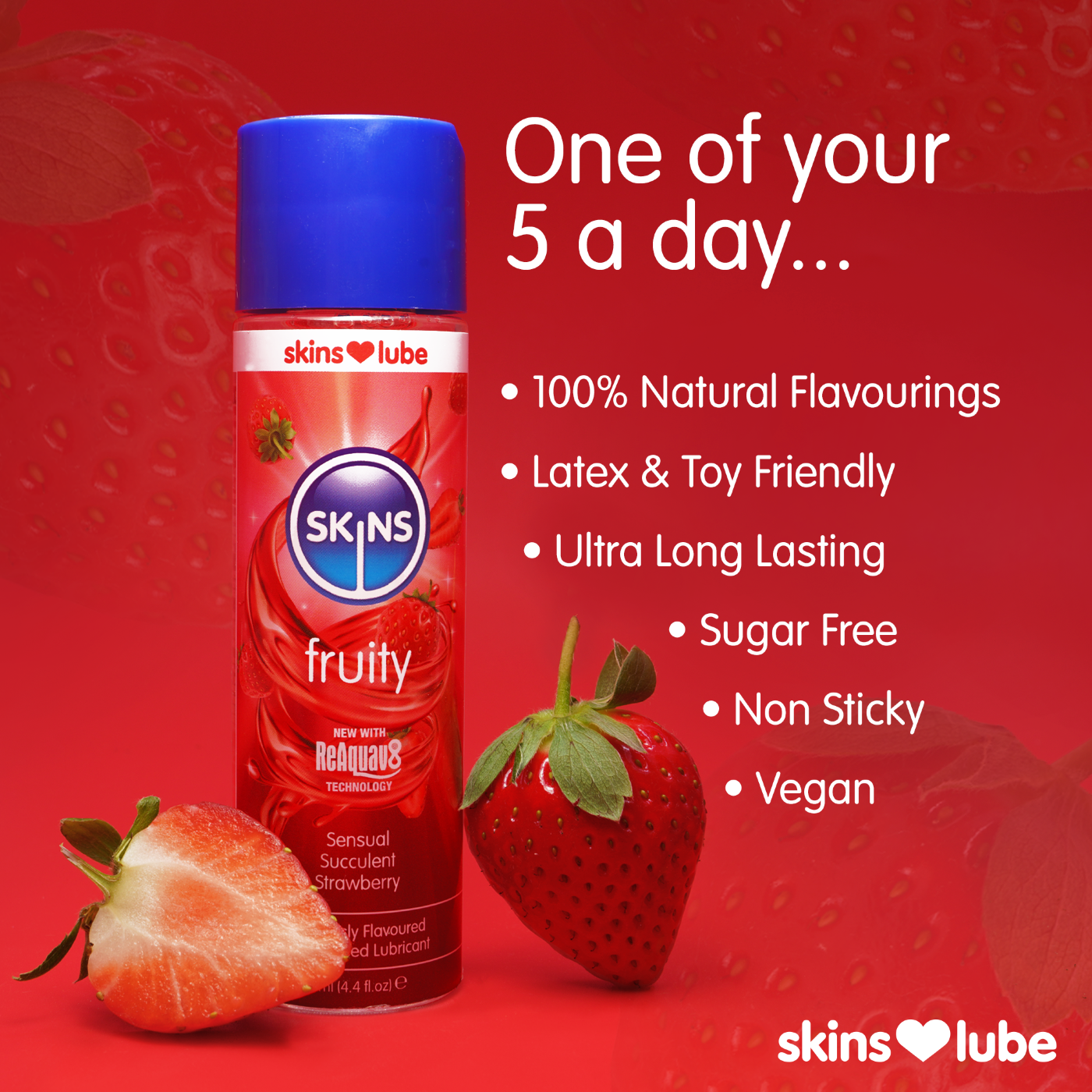 Skins Strawberry Water Based Lubricant 5ml