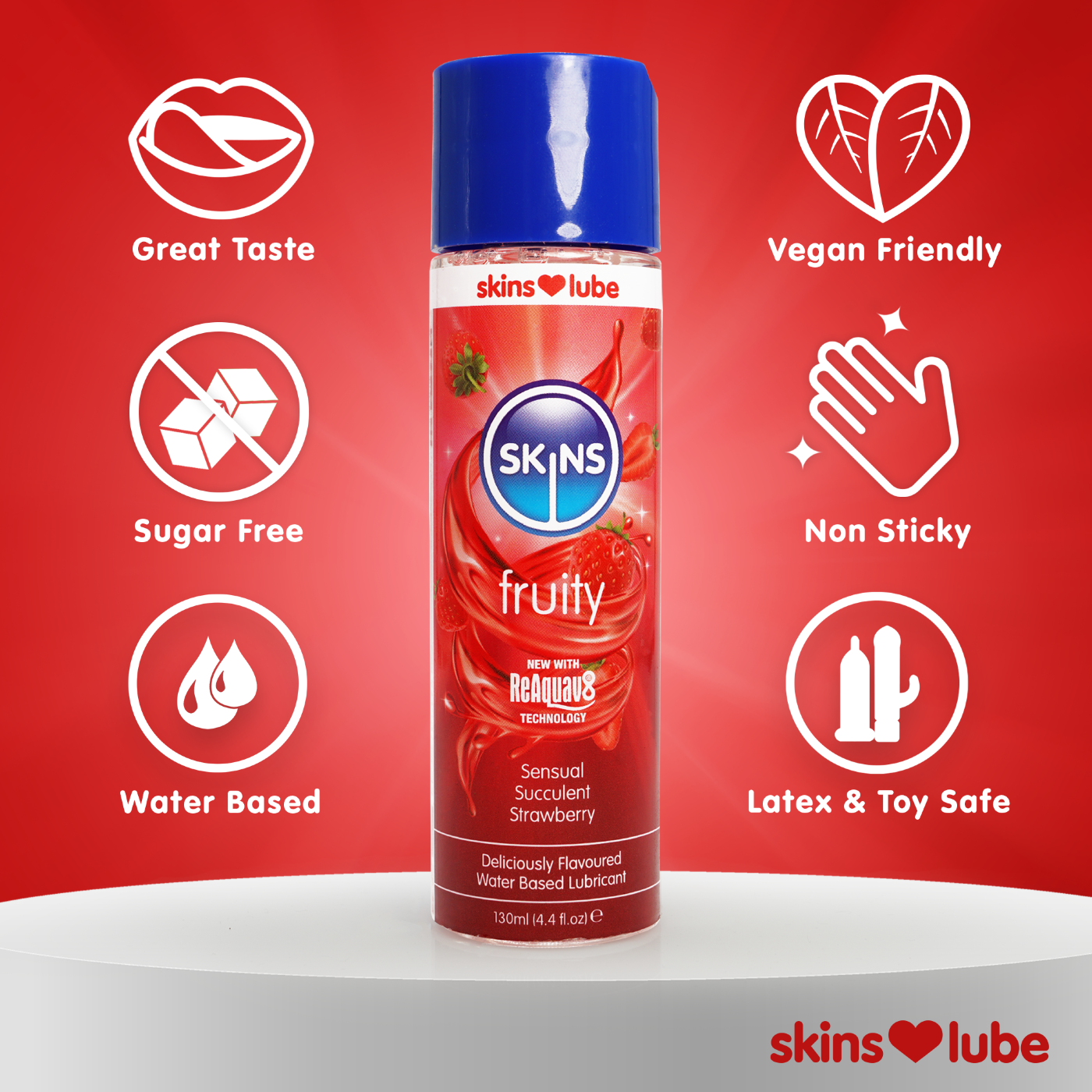 Skins Strawberry Water Based Lubricant 5ml