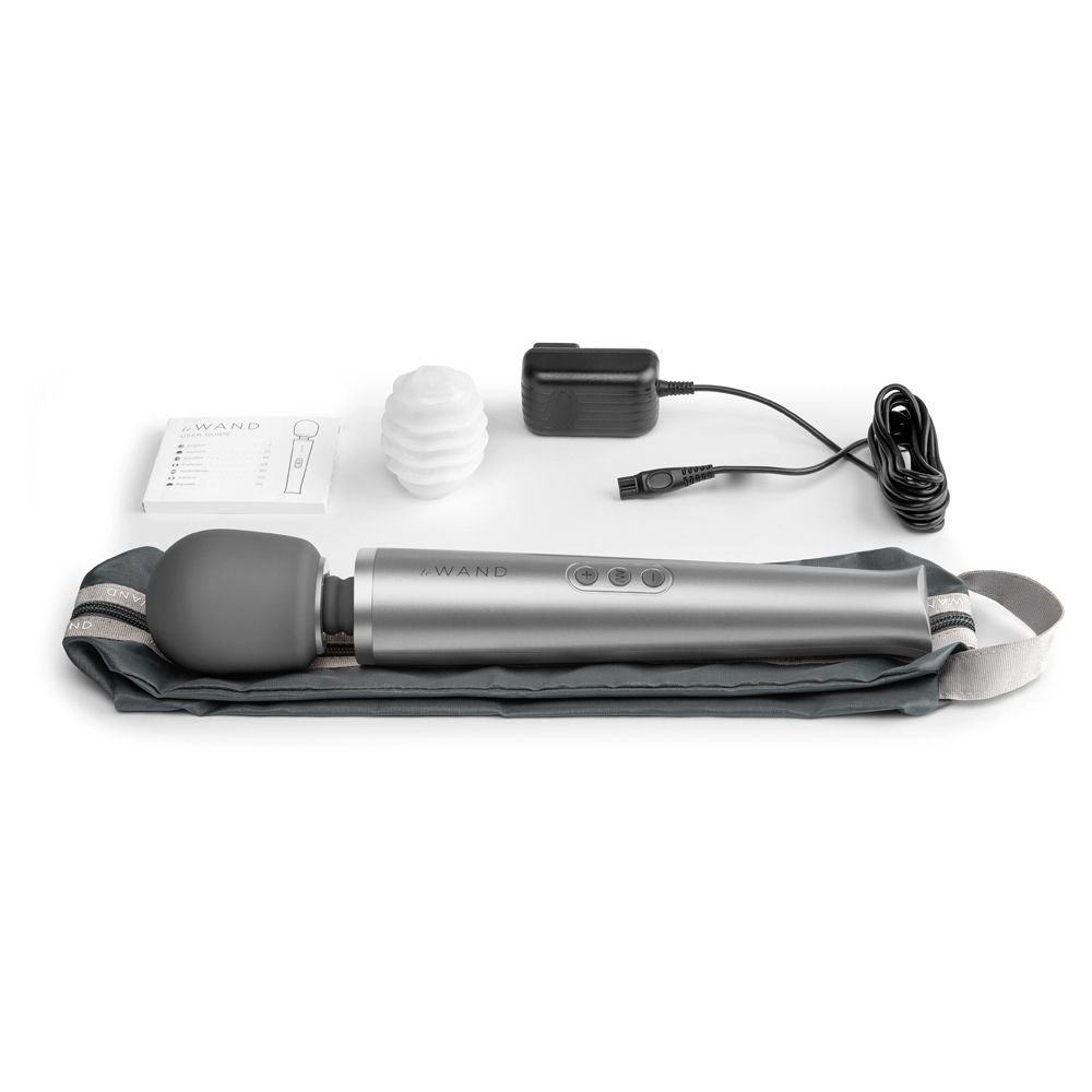 Le Wand Rechargeable Massage Wand Vibrator Grey