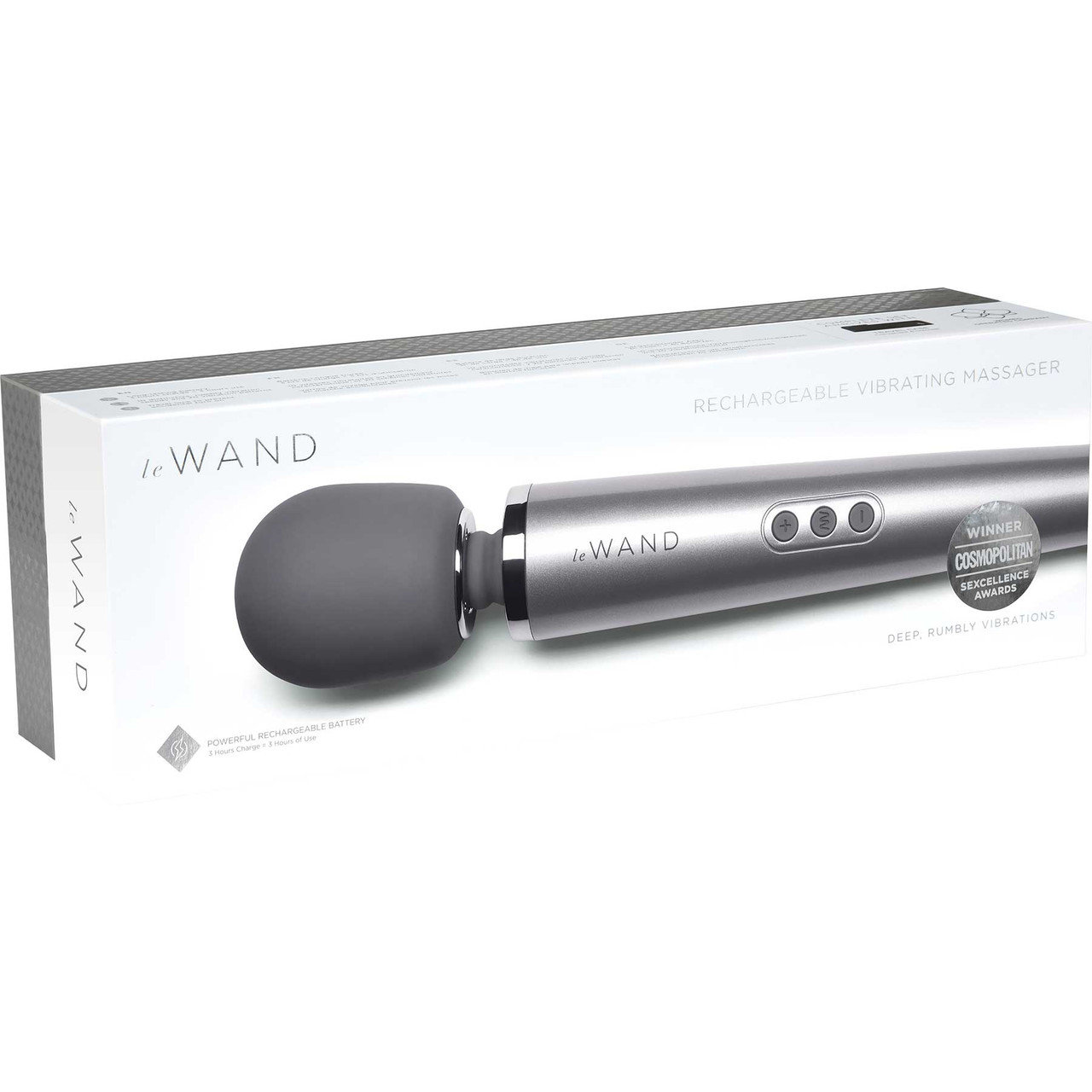 Le Wand Rechargeable Massage Wand Vibrator Grey
