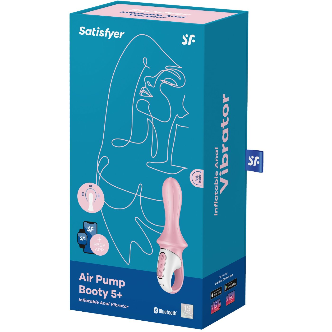 Satisfyer Air Pump Booty 5 App Controlled Inflatable Anal Vibrator