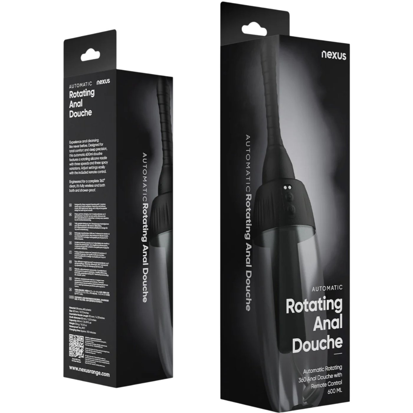 Nexus Automatic Rotating 360 Anal Douche with Remote Control 600 ml