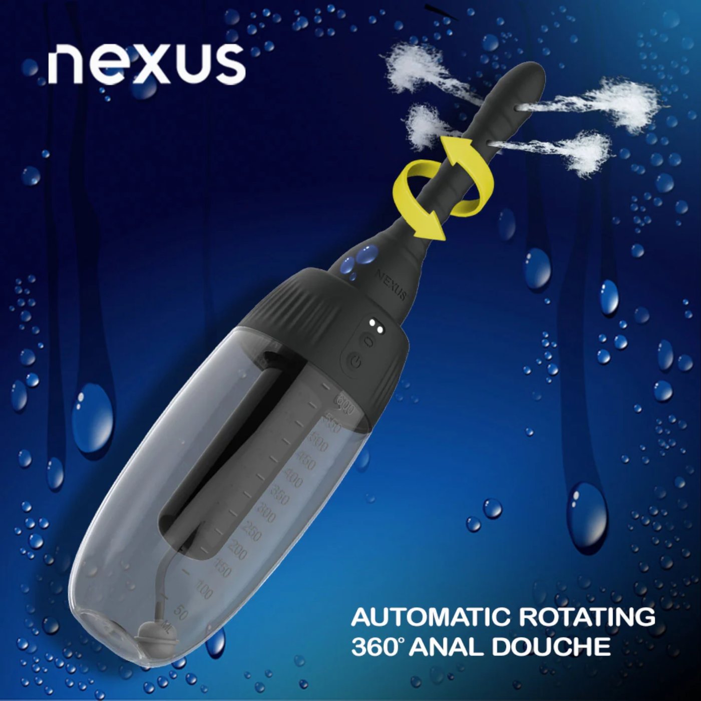 Nexus Automatic Rotating 360 Anal Douche with Remote Control 600 ml