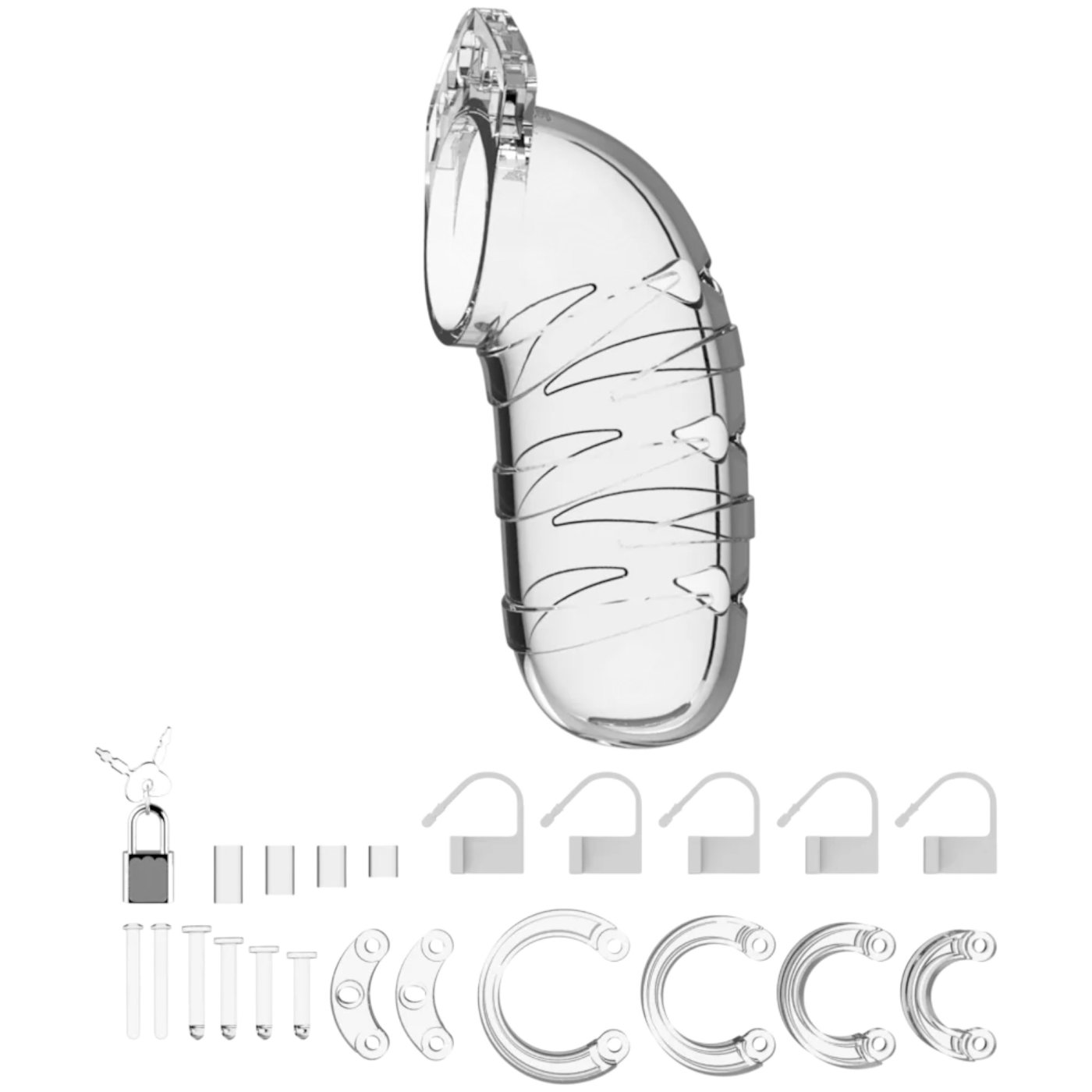 Man Cage Model 05 Transparent Chastity Cage 5.5 Inch