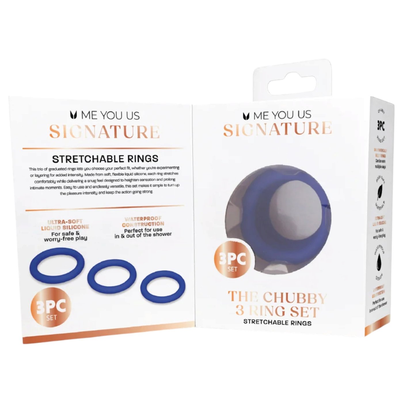 Me You Us Signature Chubby Silicone Cock Ring Set (3 Pack)