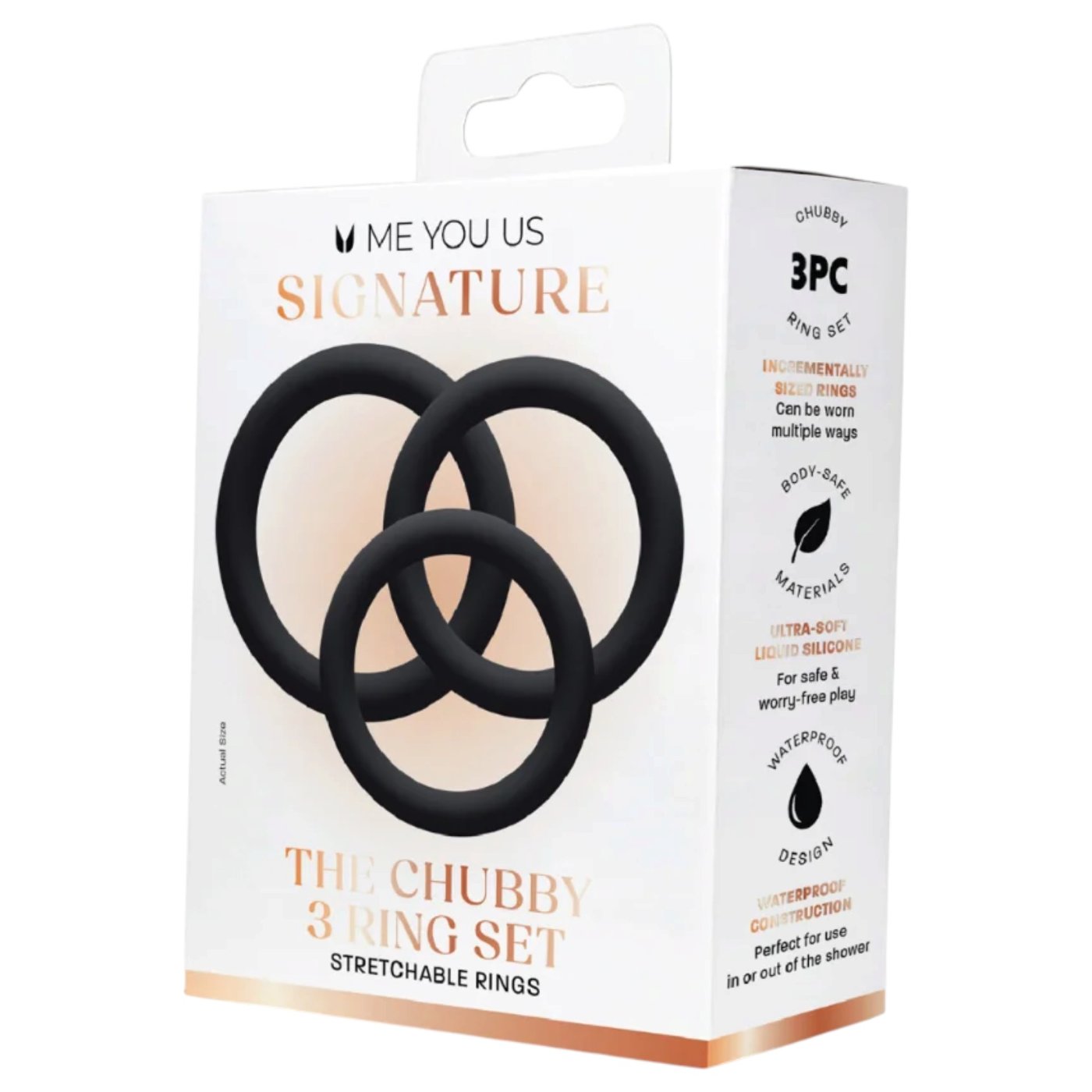 Me You Us Signature Chubby Silicone Cock Ring Set (3 Pack)