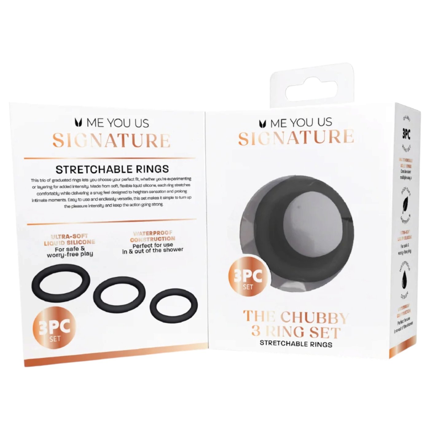 Me You Us Signature Chubby Silicone Cock Ring Set (3 Pack)
