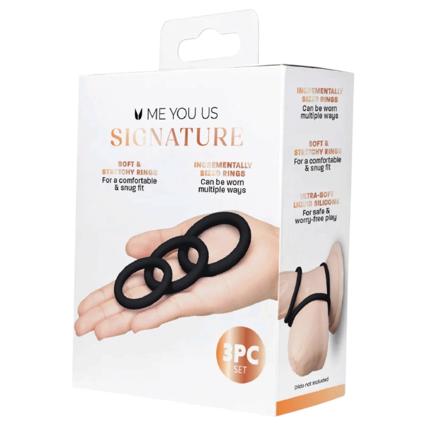 Me You Us Signature Chubby Silicone Cock Ring Set (3 Pack)