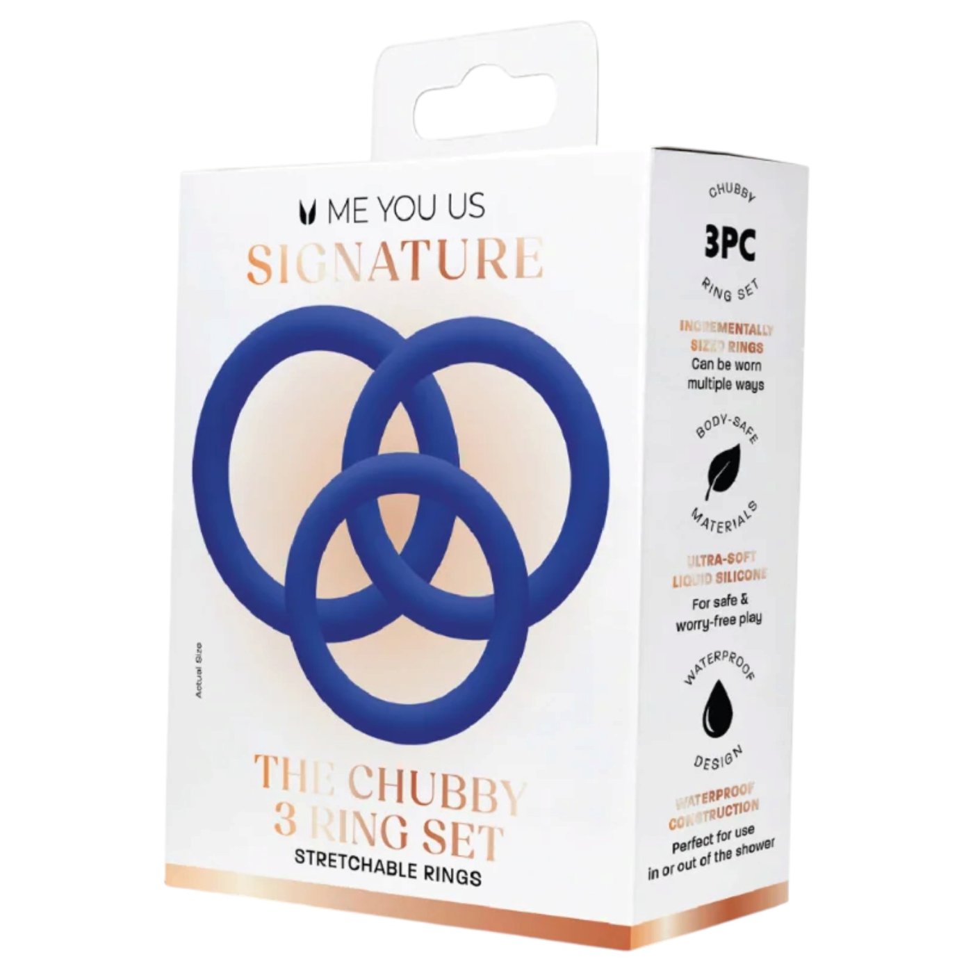 Me You Us Signature Chubby Silicone Cock Ring Set (3 Pack)