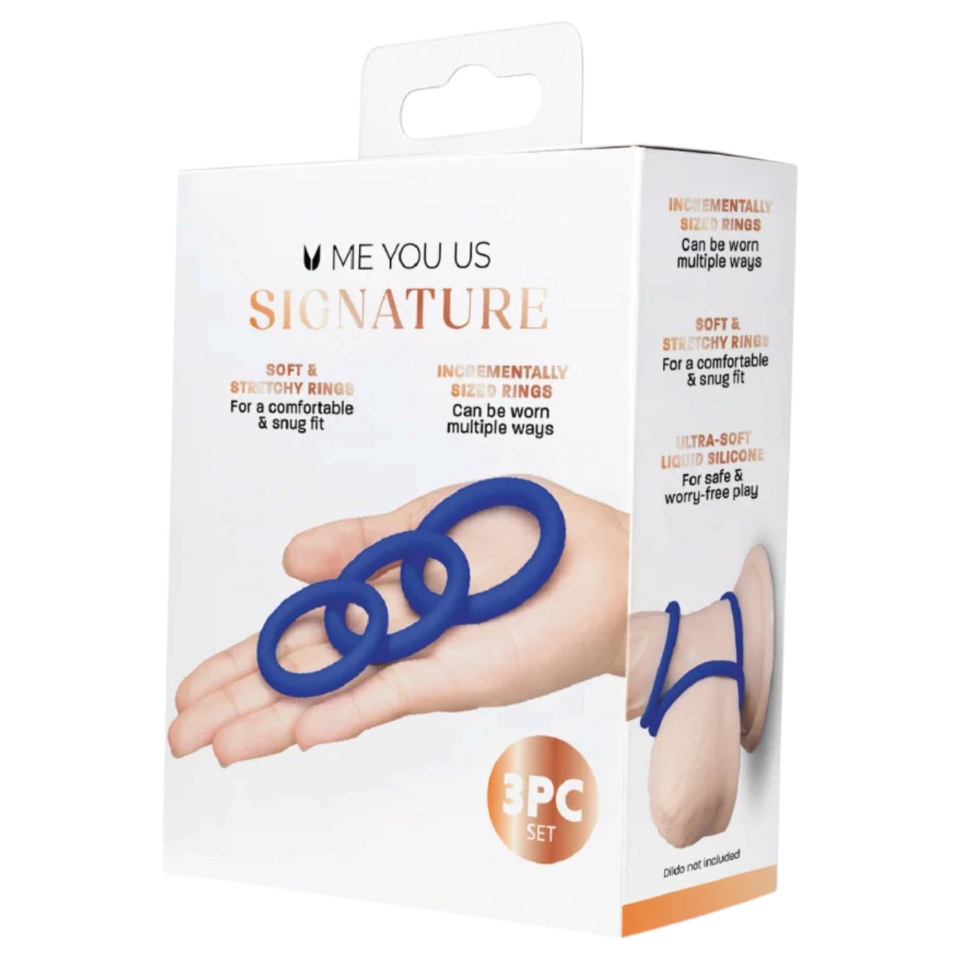 Me You Us Signature Chubby Silicone Cock Ring Set (3 Pack)
