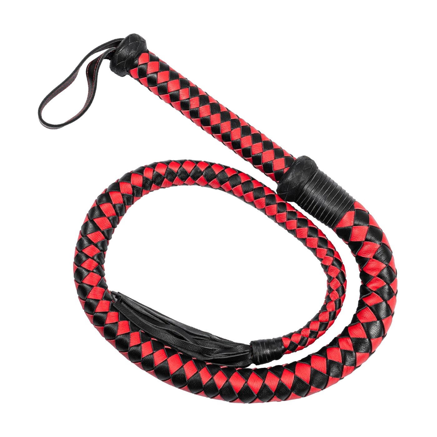 Rimba Firm Arabian Bull Whip for BDSM Play Red &amp; Black