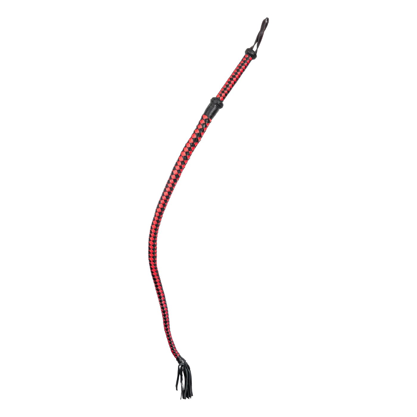 Rimba Firm Arabian Bull Whip for BDSM Play Red & Black