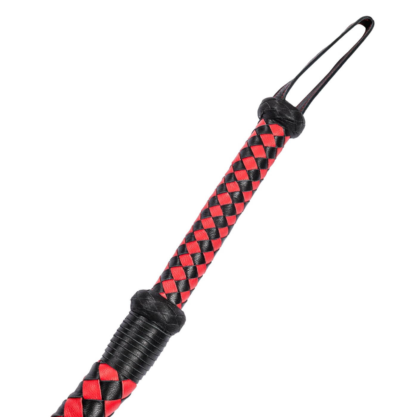 Rimba Firm Arabian Bull Whip for BDSM Play Red & Black