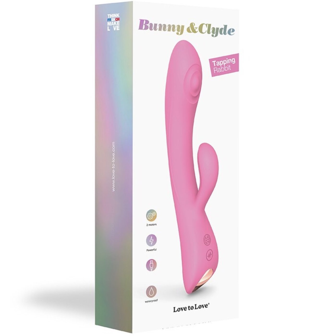 Love To Love Bunny & Clyde Tapping Rabbit Vibrator Pink