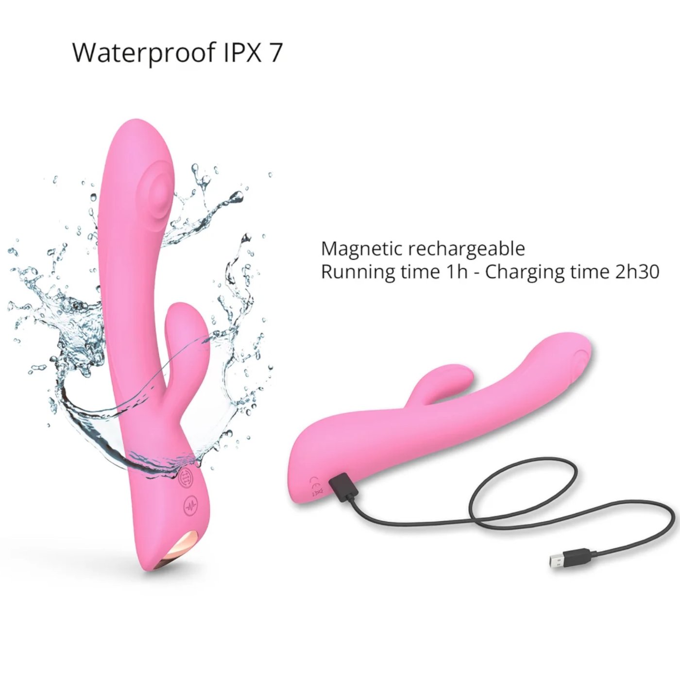 Love To Love Bunny & Clyde Tapping Rabbit Vibrator Pink
