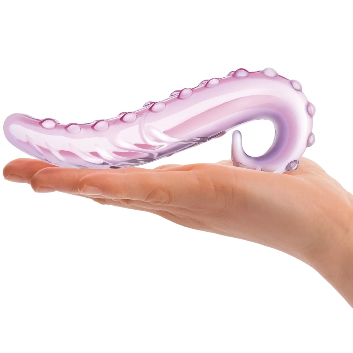 Glas Lick-it Tentacle Textured Glass Dildo 6 Inch