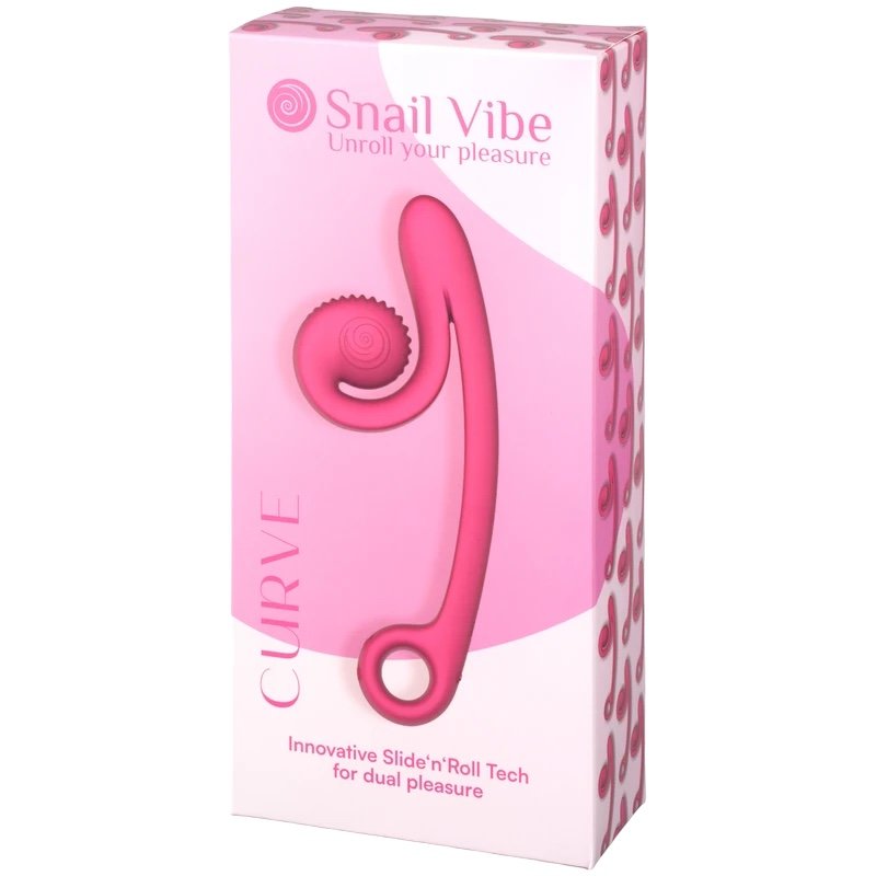 Snail Vibe Curve Rechargeable Powerful Dual Vibrator Pink