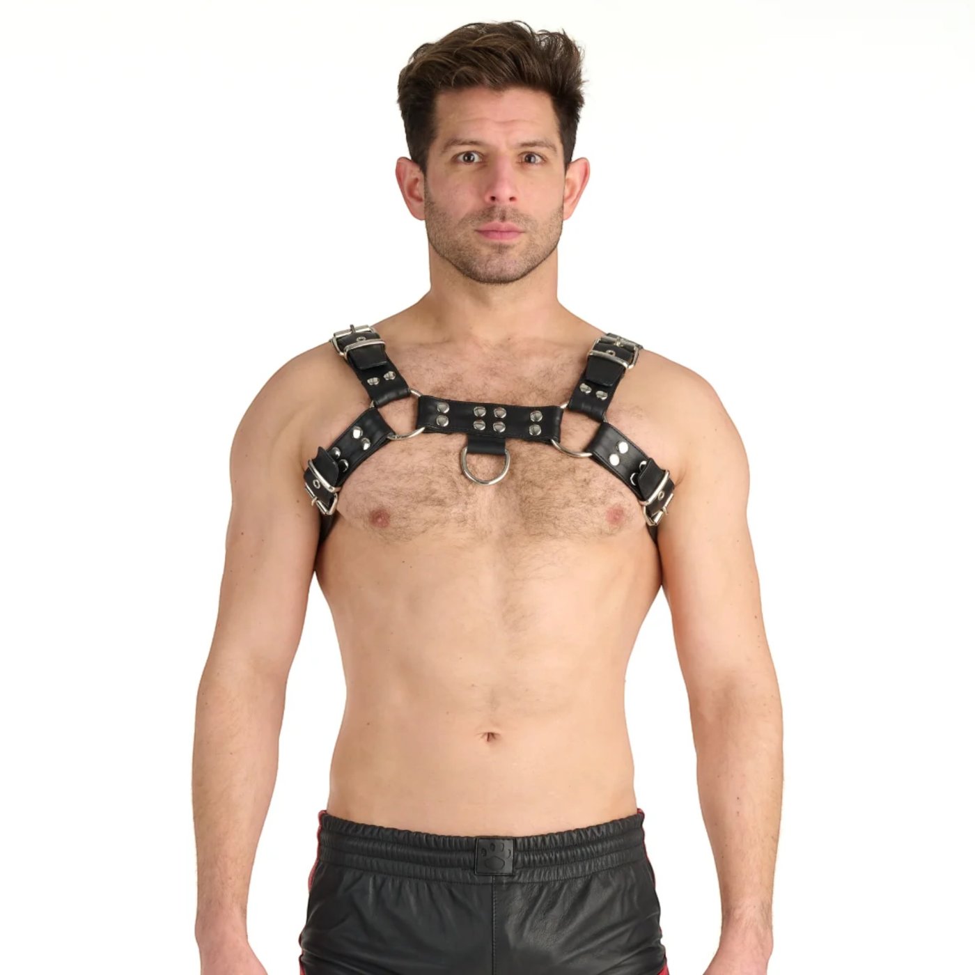Prowler RED Premium Butch Leather Chest Harness