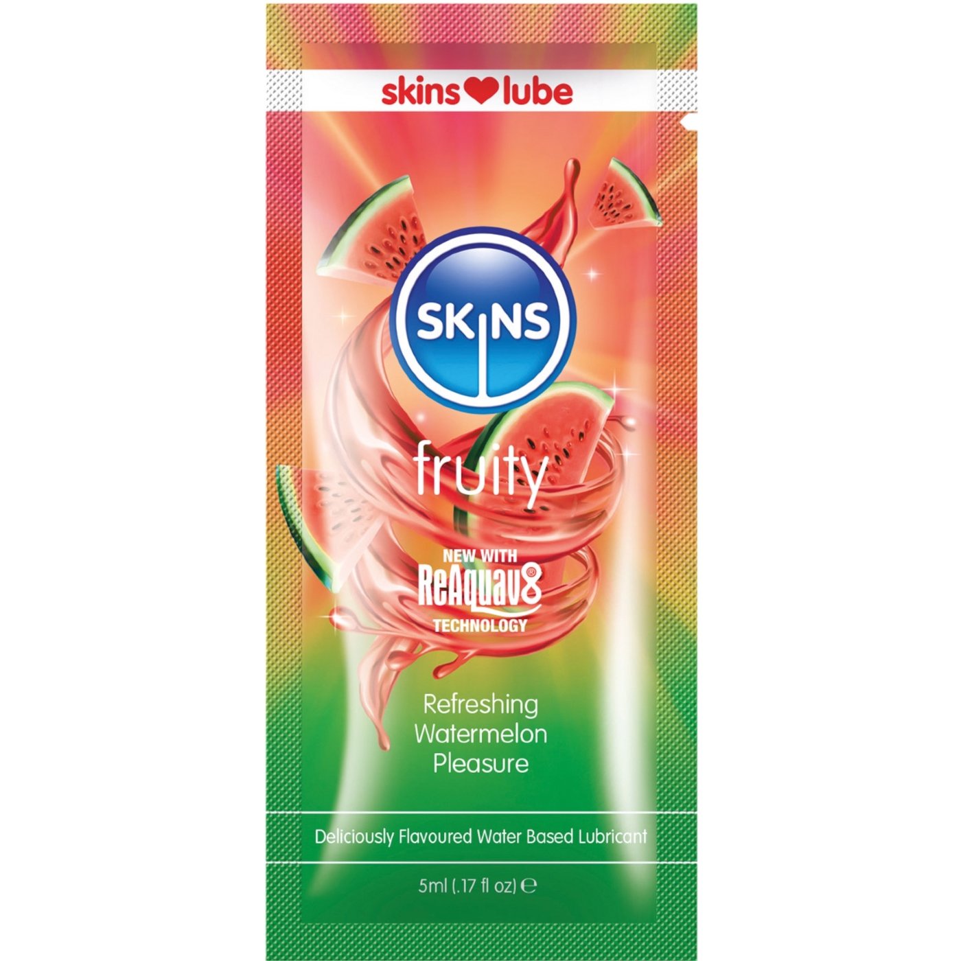 Skins Watermelon Water Based Lubricant 5ml