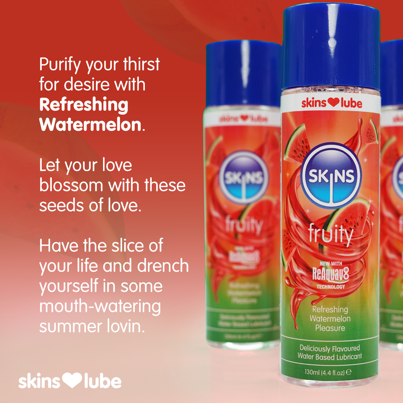 Skins Watermelon Water Based Lubricant 5ml