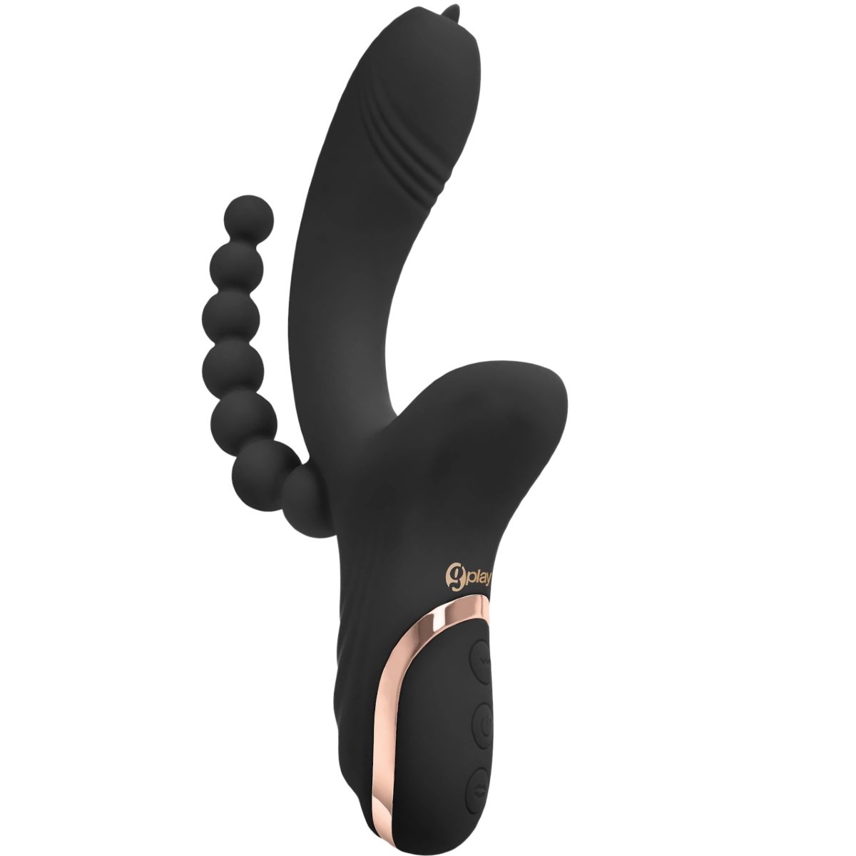 G-Play Triple Stim G-Spot and Clitoral Suction Vibe With Anal Beads