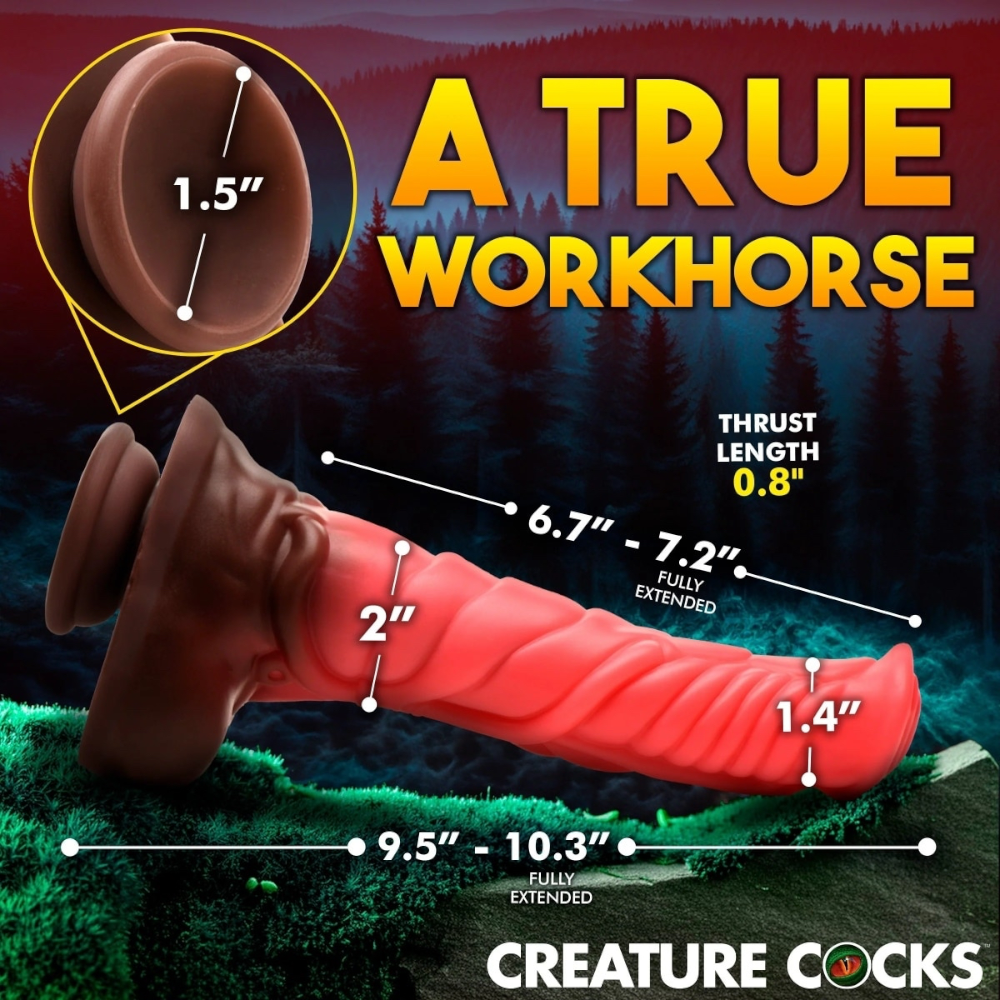 Creature Cocks Deluxe Centaur Remote-Control Thrusting & Vibrating Silicone Dildo