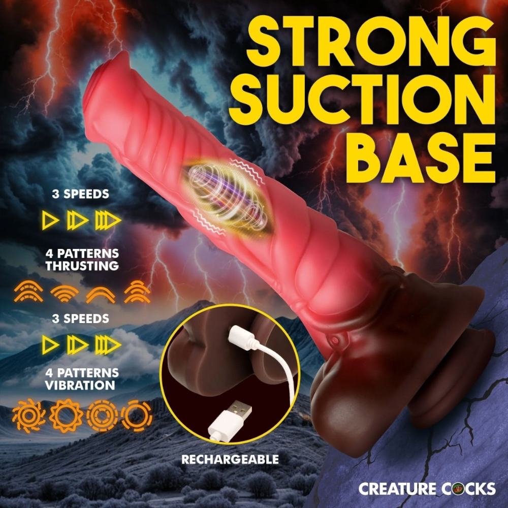 Creature Cocks Deluxe Centaur Remote-Control Thrusting & Vibrating Silicone Dildo