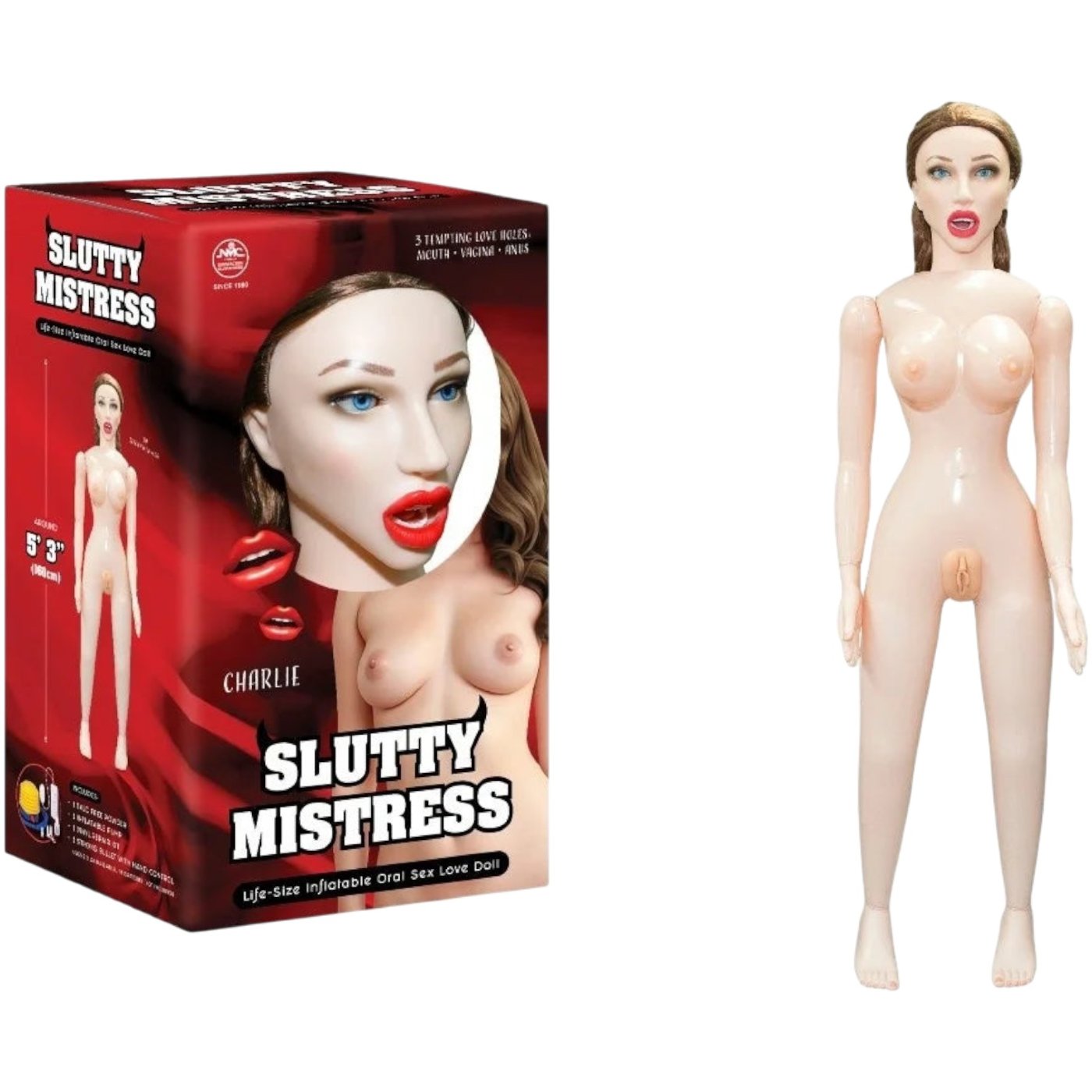 NMC Slutty Mistress Inflatable Sex Doll Life‑Size 3 Hole Blow Up Doll