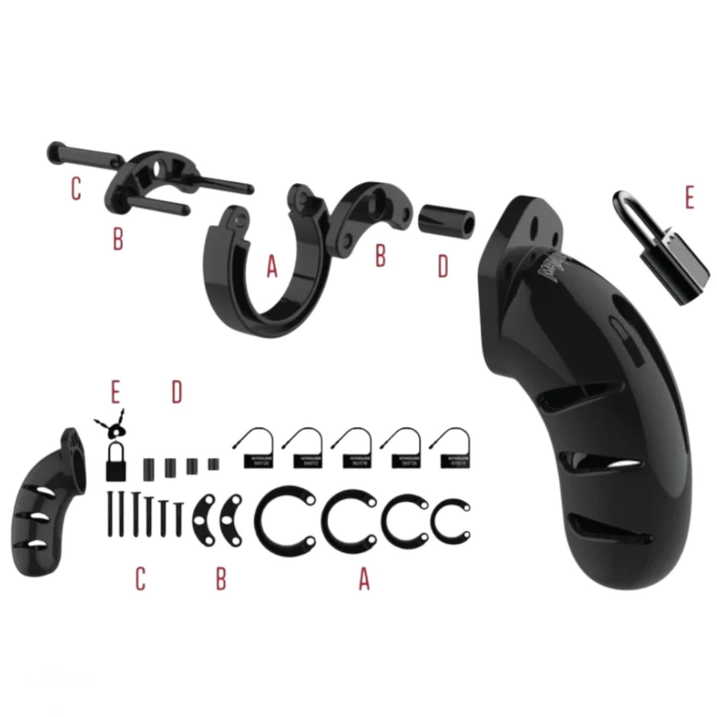 Man Cage Model 02 Black Chastity Cage 3.5 Inch