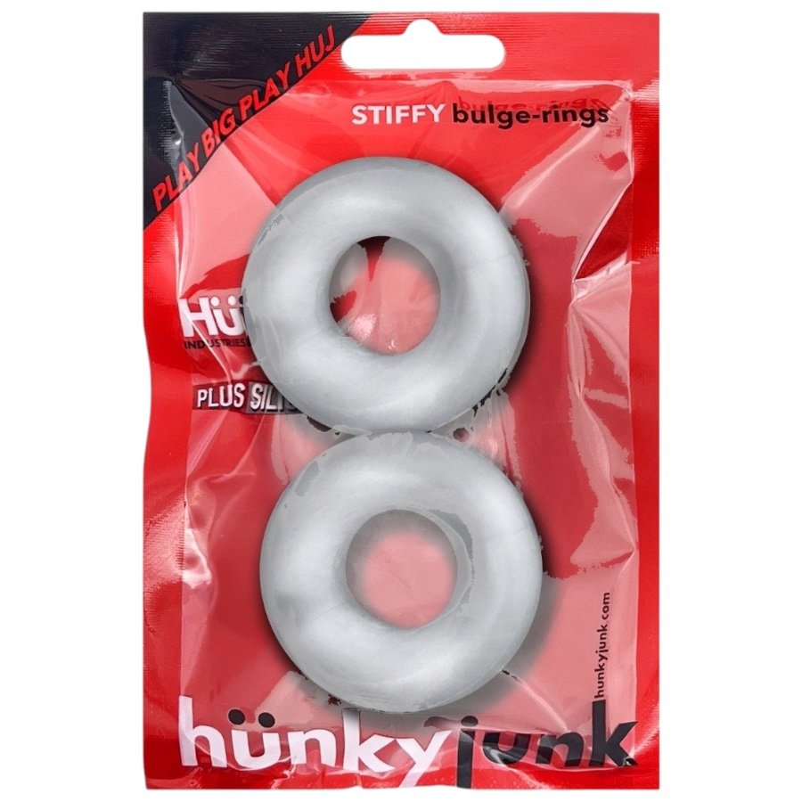 Hunkyjunk Stiffy 2-Pack Bulge Cockrings Clear Ice
