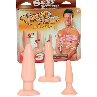 Tonga Vanilla Dip Butt Plug Set Tonga Vanilla Dip Butt Plug Set