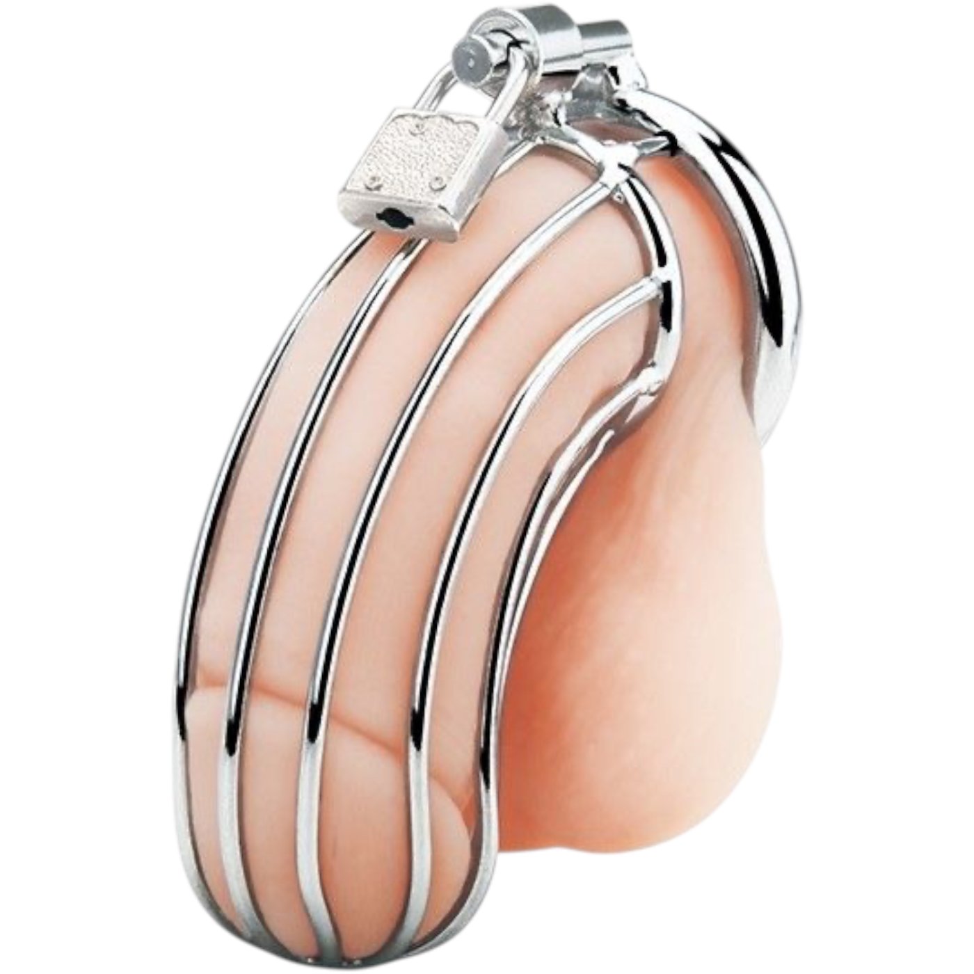 Blue Line Prisoner Cock Cage Silver