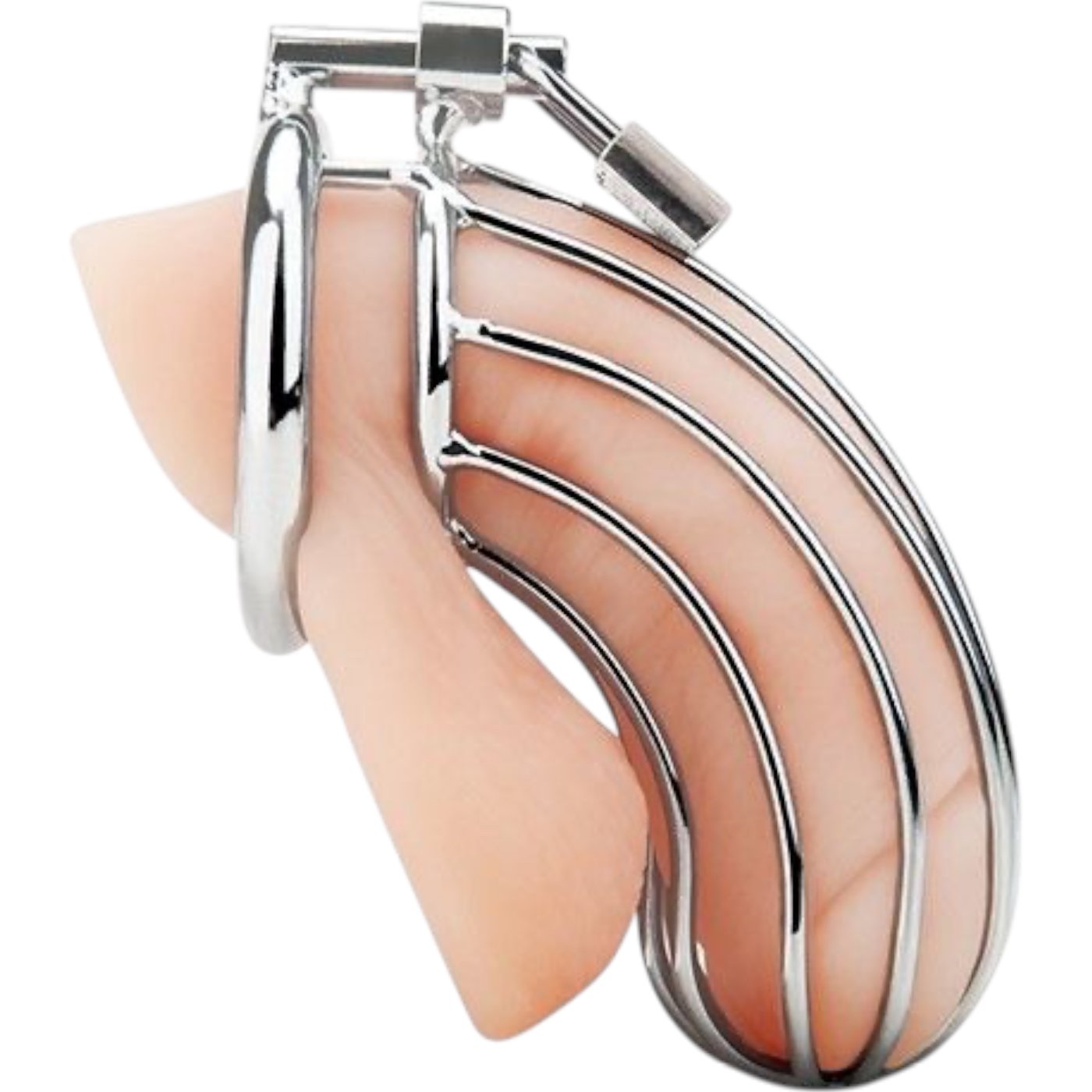 Blue Line Prisoner Cock Cage Silver