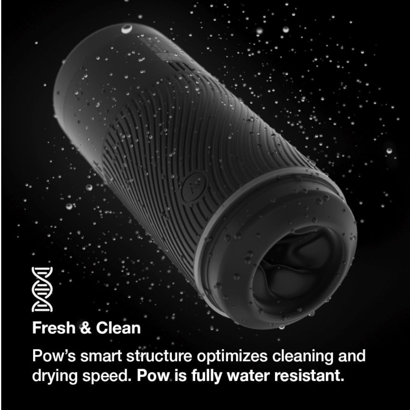 Arcwave Pow Silicone Dual-Entrance Suction Control Male Masturbator Black