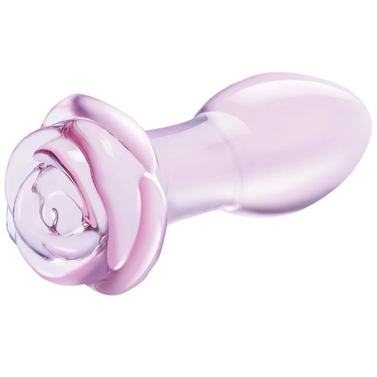 Glas Rosebud Glass Butt Plug 5 Inch
