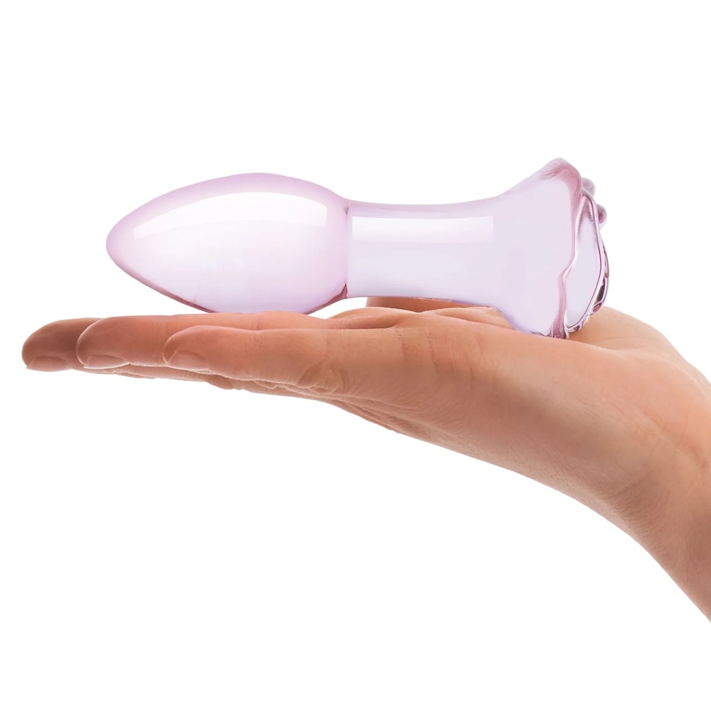 Glas Rosebud Glass Butt Plug 5 Inch