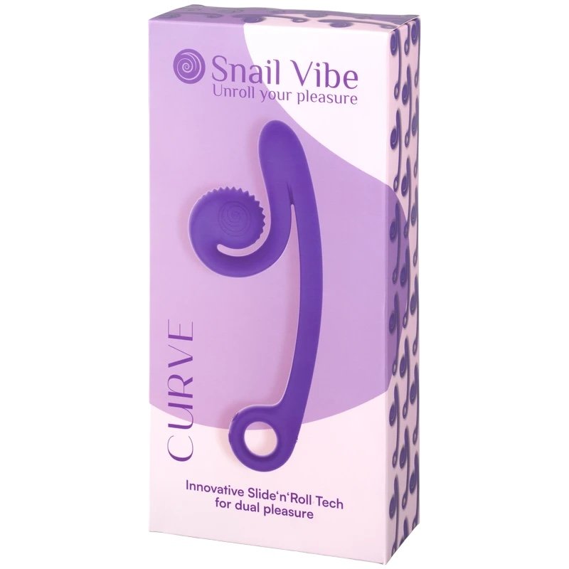 Snail Vibe Curve Rechargeable Powerful Dual Vibrator Purple