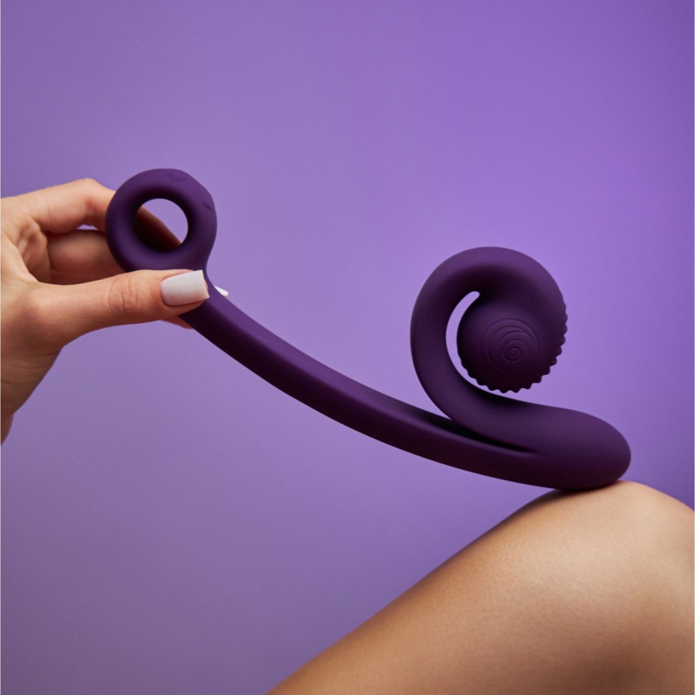 SVibe Snail Curve Rechargeable Dual Stimulator Rabbit Vibrator Purple