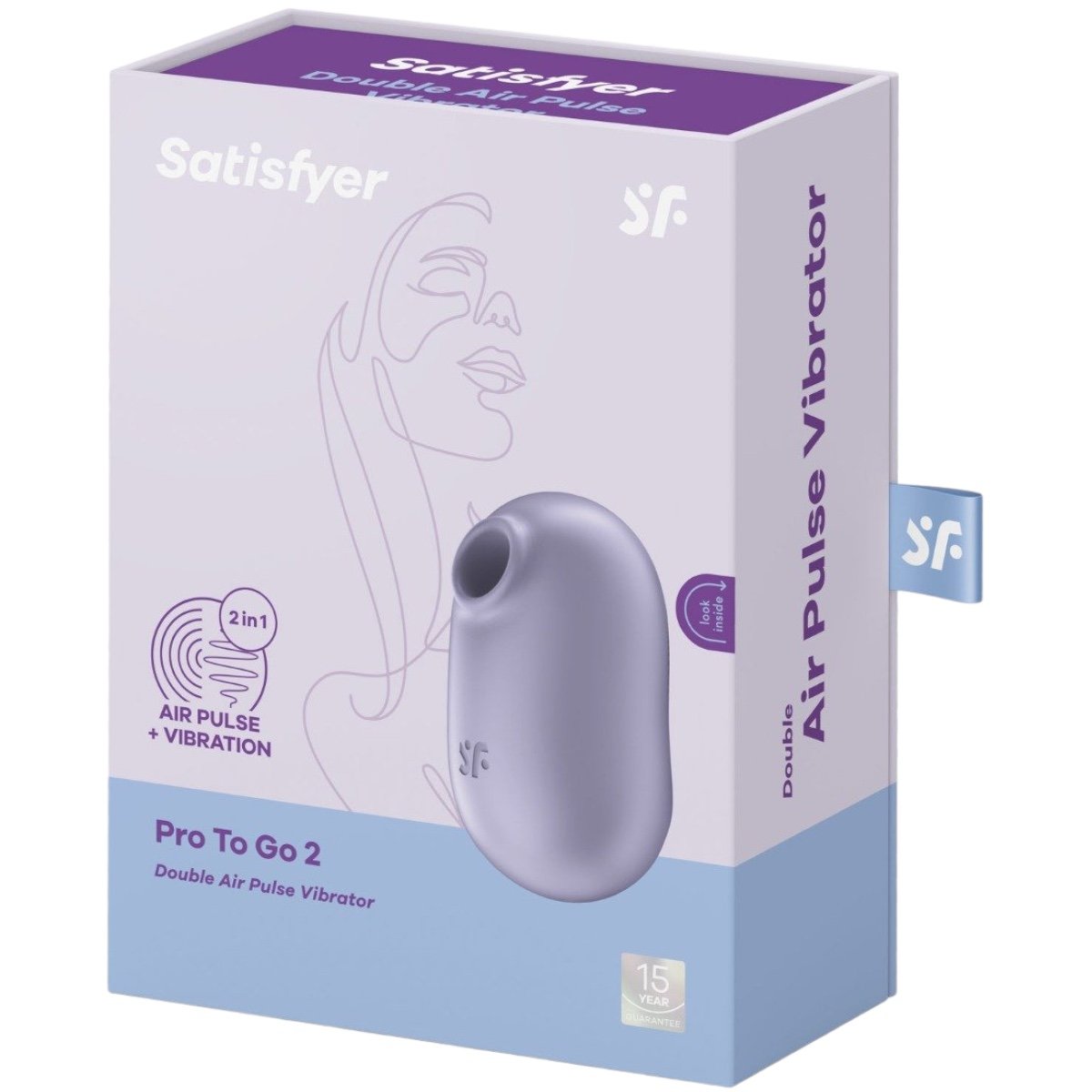 Satisfyer Pro To Go 2 Air Pulse Rechargeable Clitoral Stimulator Violet