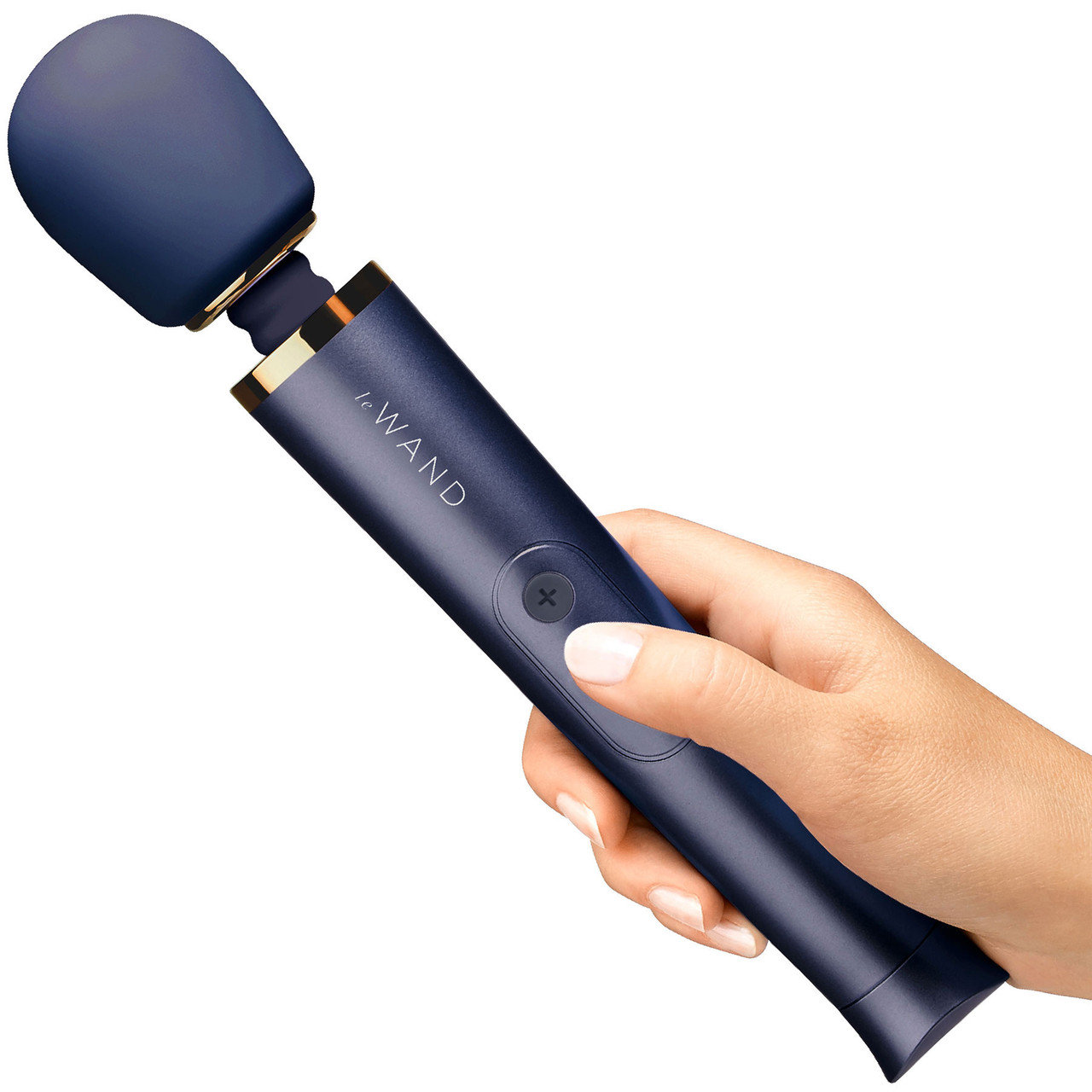 Le Wand Petite Mini Rechargeable Massage Wand Vibrator Navy