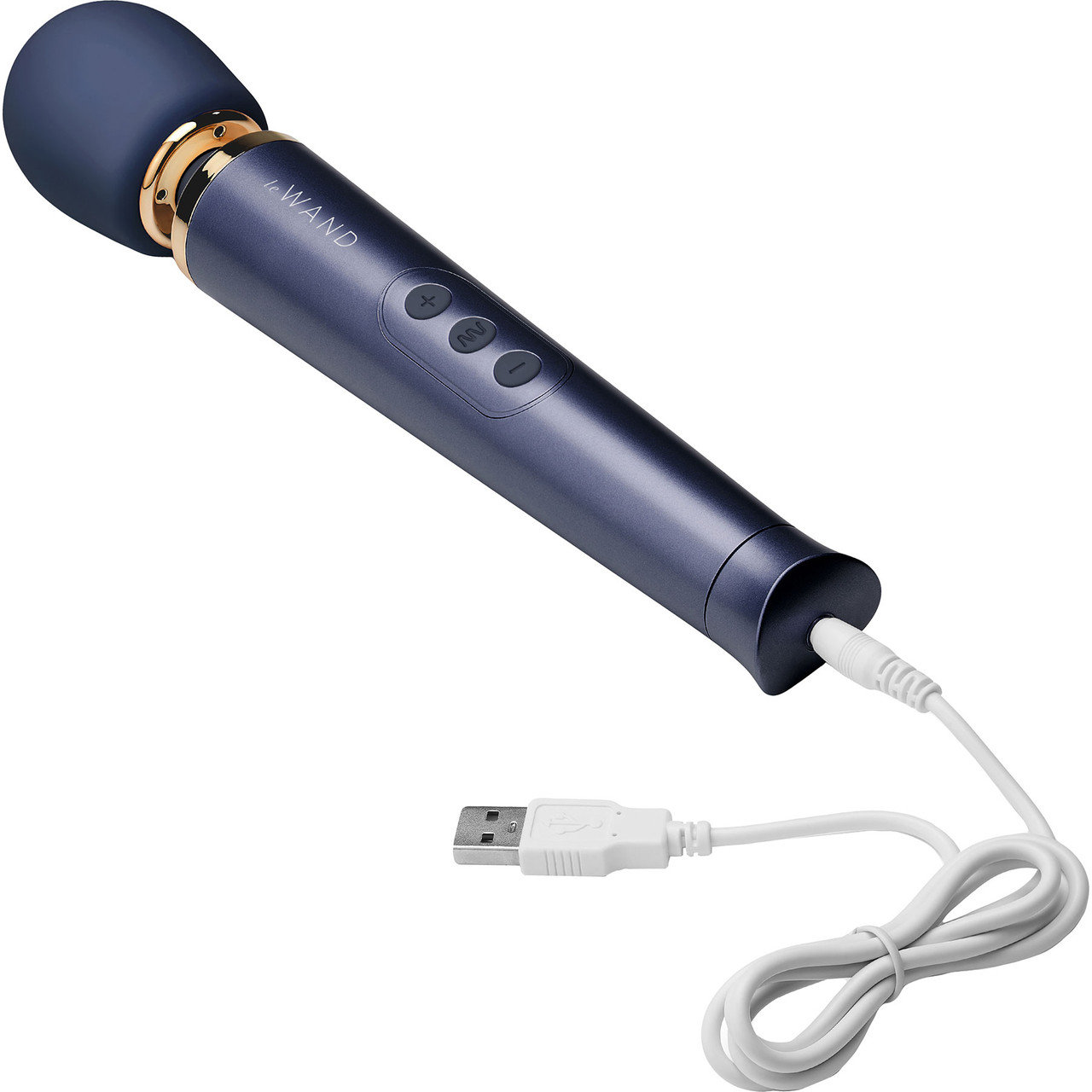 Le Wand Petite Mini Rechargeable Massage Wand Vibrator Navy