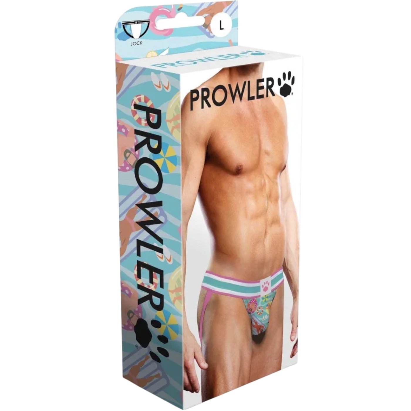 Prowler Swimming Print Jockstrap Green Pink