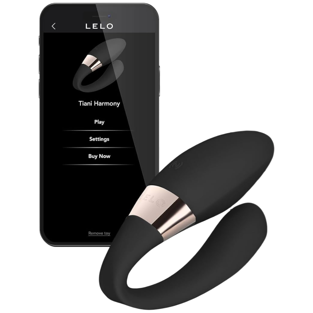 LELO Tiani Harmony App-Controlled Rechargeable Couples Vibrator Black