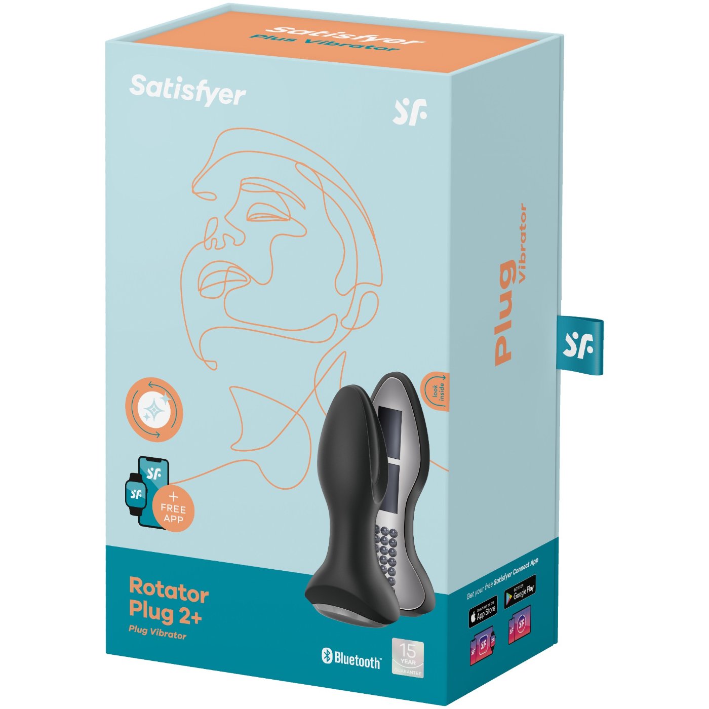 Satisfyer Rotator Plug 2+ App Controlled Rotating Vibrating Butt Plug