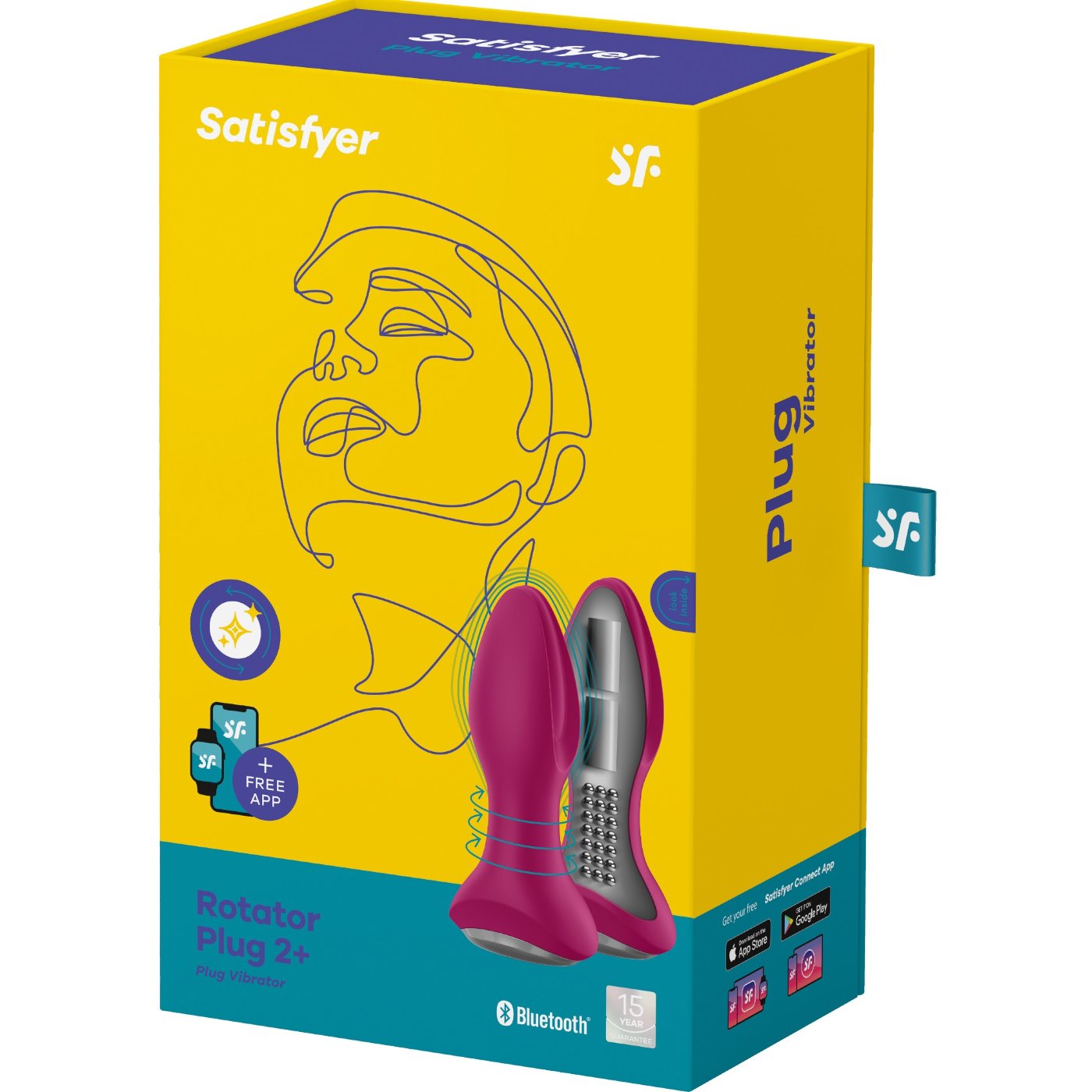 Satisfyer Rotator Plug 2+ App Controlled Rotating Vibrating Butt Plug