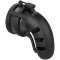 Man Cage Model 19 Black Chastity Cage with Ball Splitter 4.5 Inch