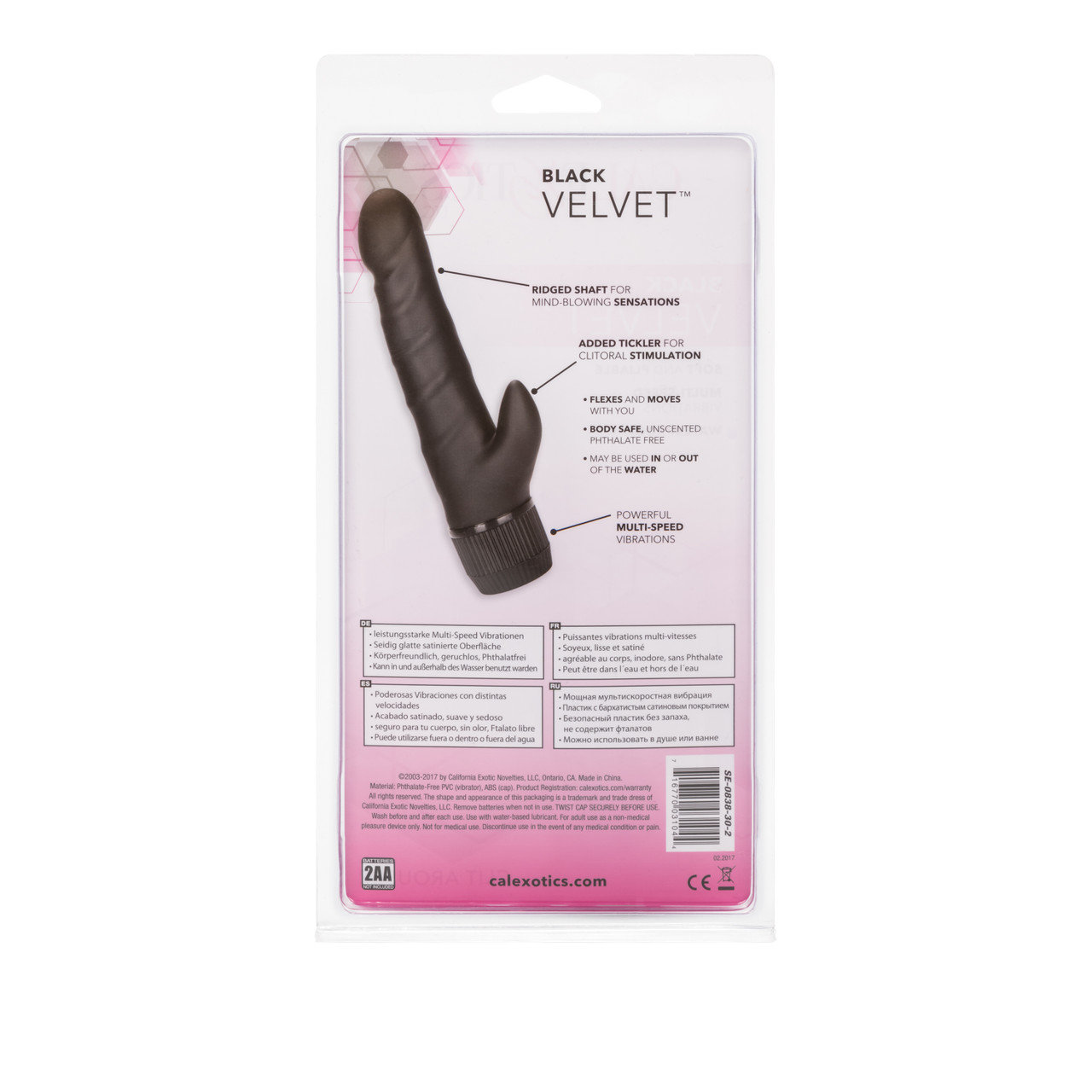 CalExotics Black Velvet Clit Vibrator 5 Inch 