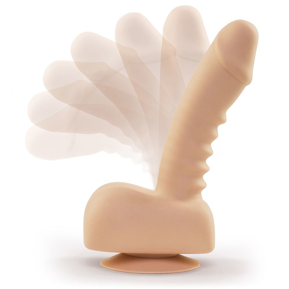 UPRIZE Remote Control Erecting Realistic Dildo Vibrator Flesh Pink 6 Inch