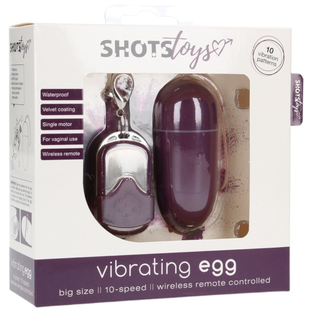 10 Speed Remote Vibrating Egg BIG Purple